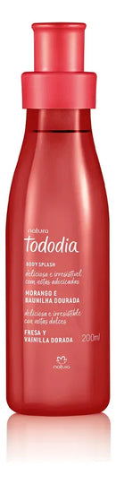 Body Splash Tododia Morango e Baunilha Dourada 200 ml